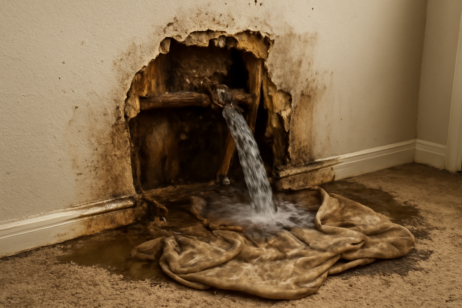 Burst Pipe Water Removal in Arlington, WA