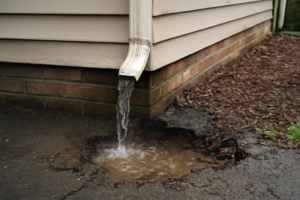 Downspout Failure Water Removal