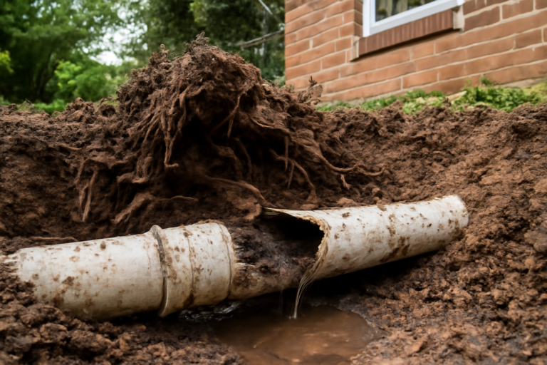Tree Root Pipe Damage Water Removal